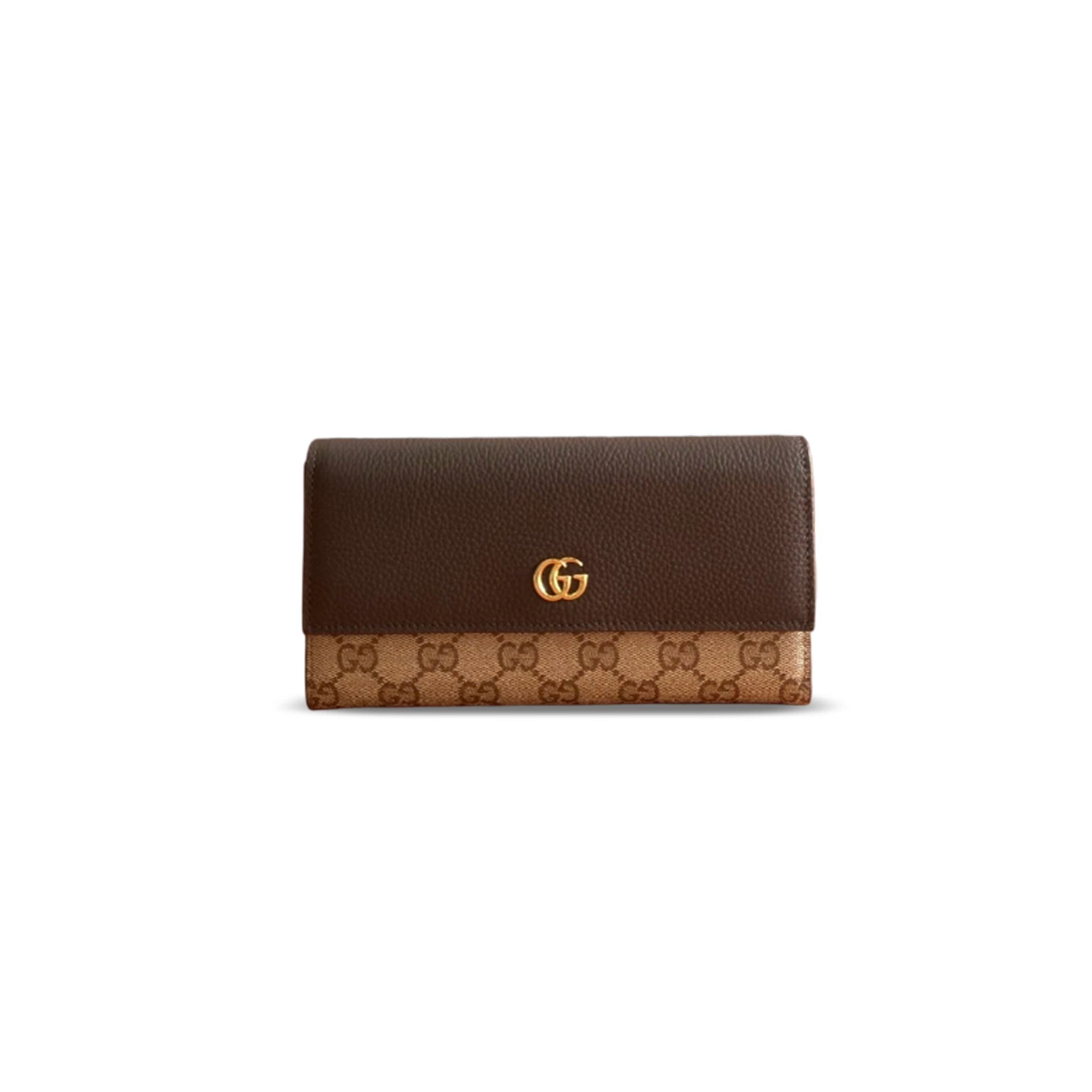 GUCCI BI-COLOR GG MARMONT CONTINENTAL WALLET ‎456116 (19*10*3.5cm)